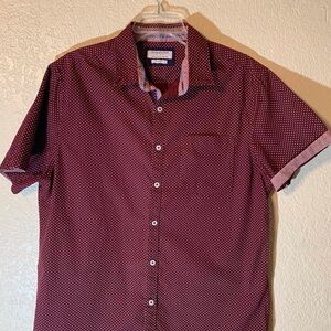 Men's Burgundy Short Sleeve Shirt